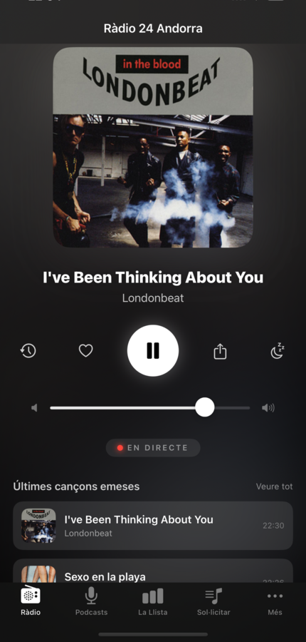 Reproductor de l'app Ràdio 24